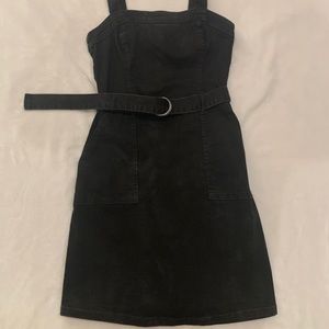 girls, washed out, black denim dress